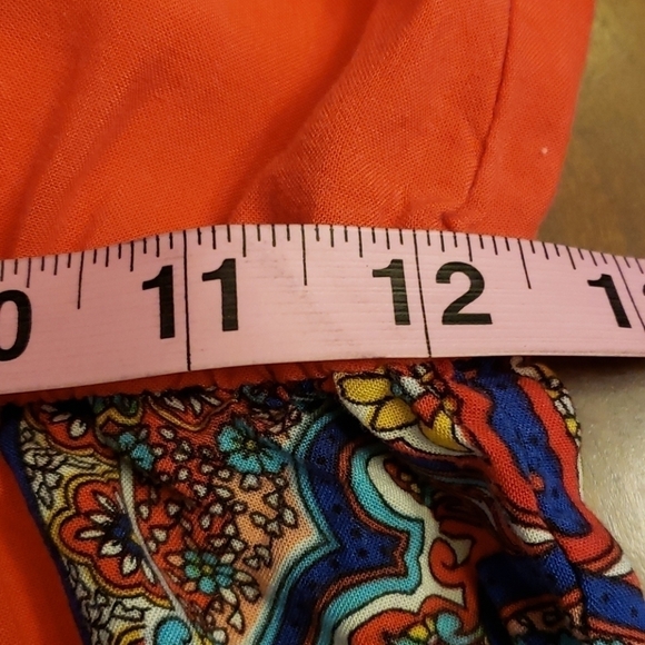 BeBob Boho Strapless Romper M VGUC Orange & Blue - Picture 8 of 12